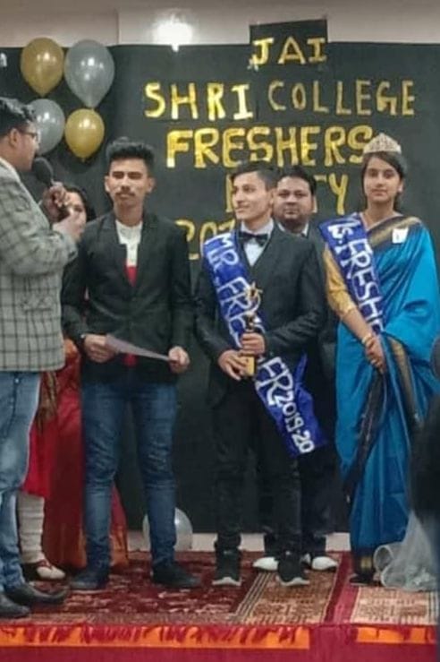 Neha gets the title of Miss Fresher and Deepak as Mr. Fresher