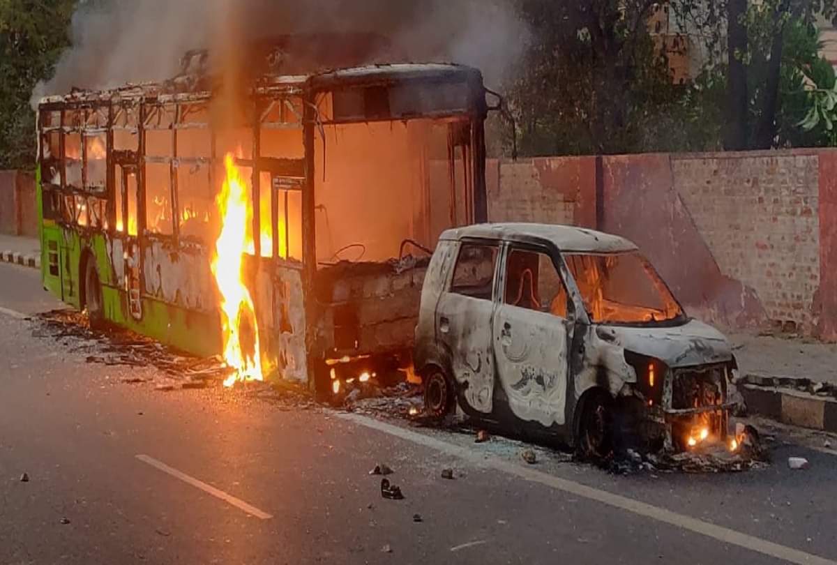 Violence erupted in Delhi over CAB, Protests in place