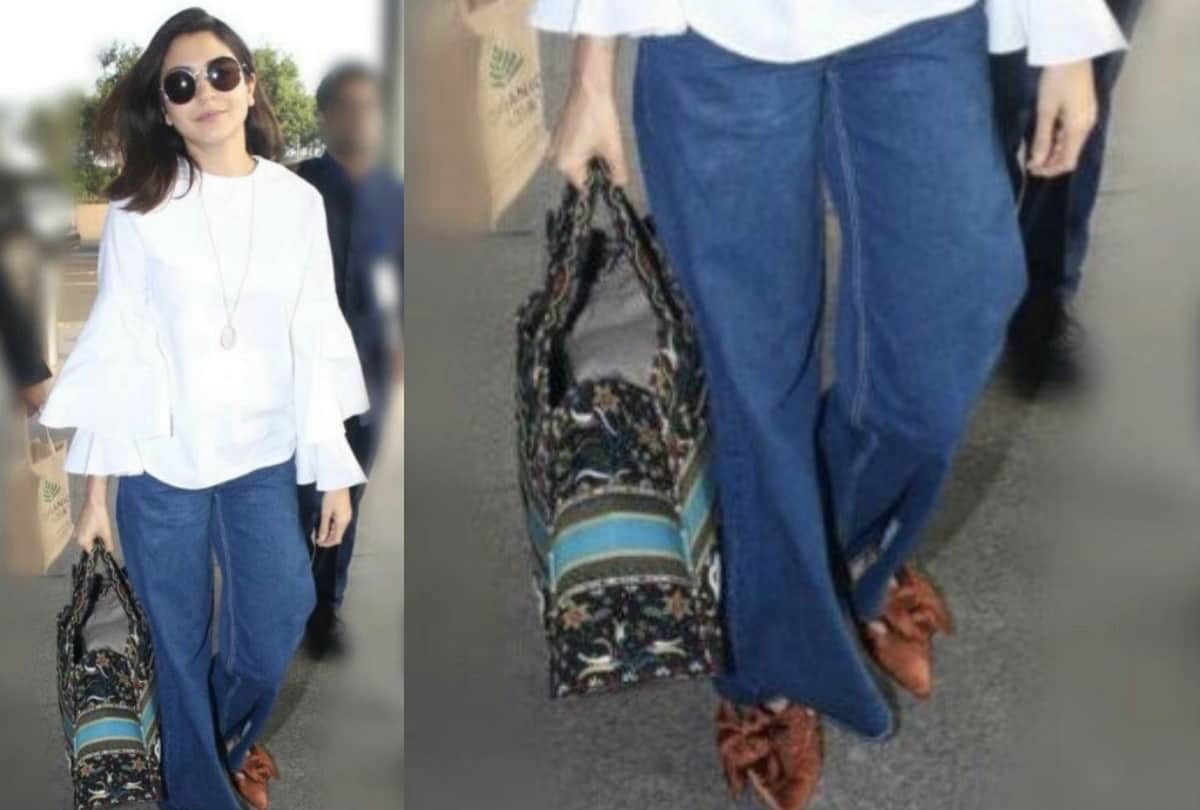 anushka sharma carry tote bag worth approx 2 lakh in airport