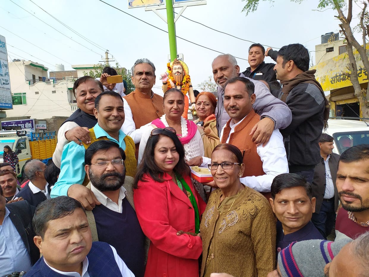 unveiling of chock and statue, mla, fatehabad