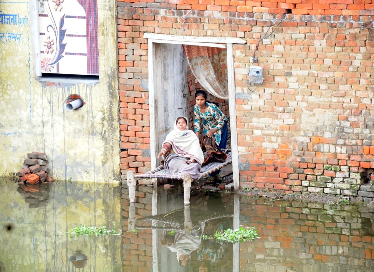 water logging in sambhal