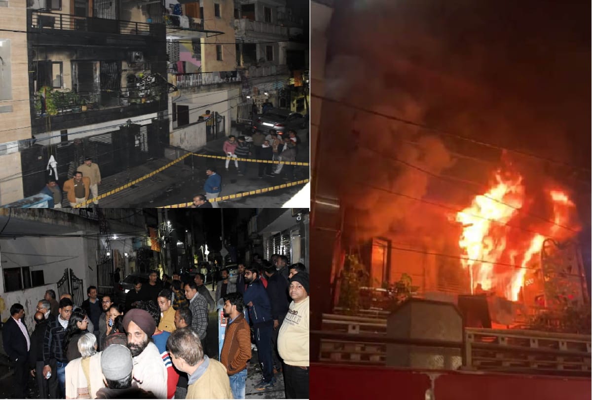 fire in shalimar bagh young man saved two lives