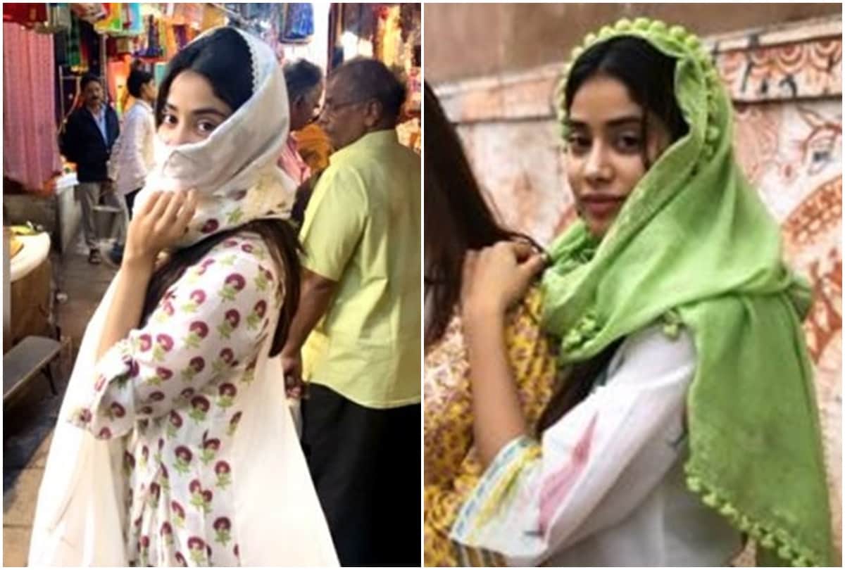 Actress Janhvi Kapoor Attend Ganga Aarti In Varanasi With Friends Photos Goes Viral
