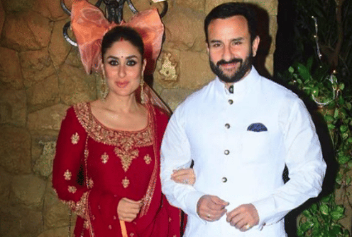 Saif ali khan and kareena kapoor royal look photos