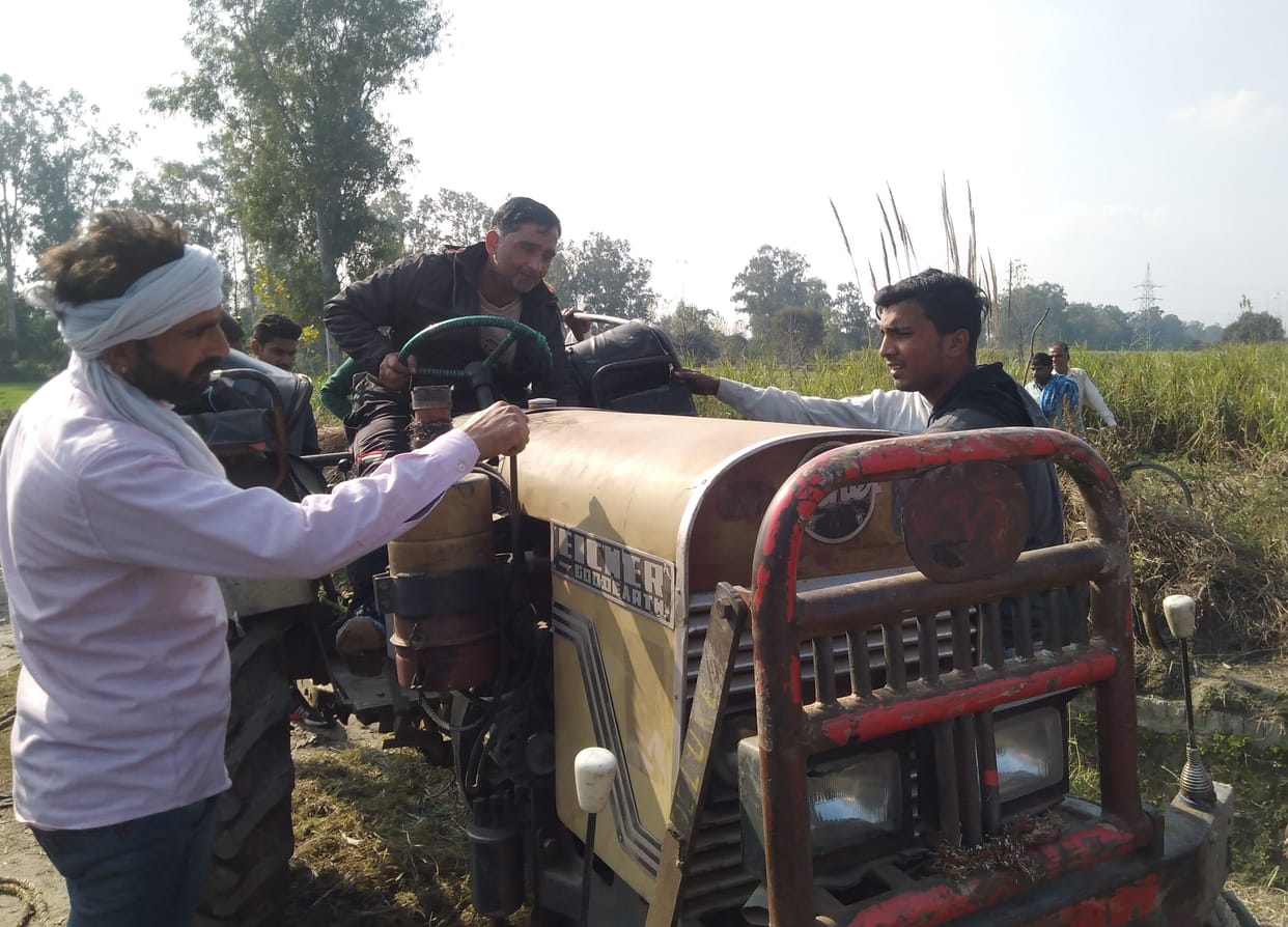 Tractor falls in canal, farmer injured