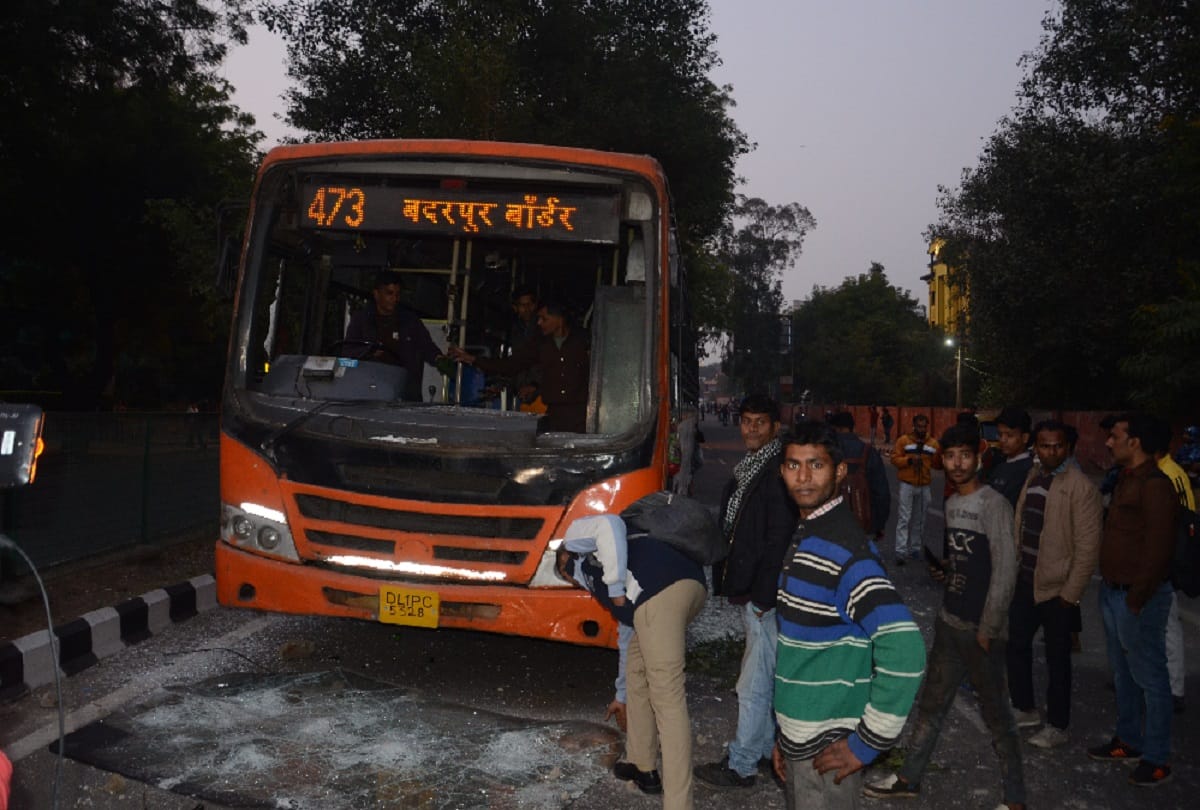 violators did not spare the bus passengers  threw stones on 