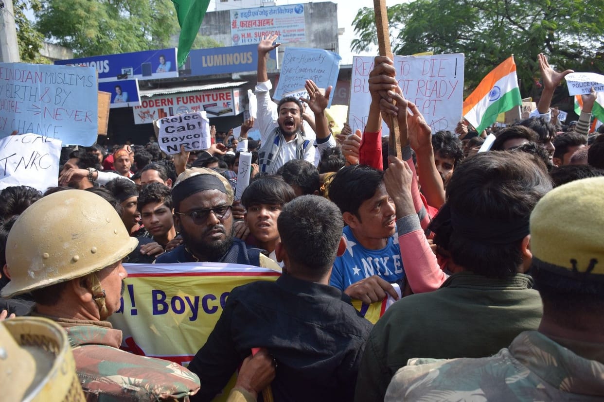 Protest and march against Citizenship Amendment Act in Azamgarh
