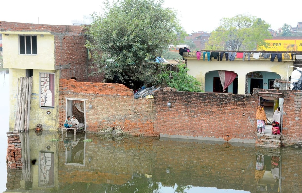 water logging in sambhal colony
