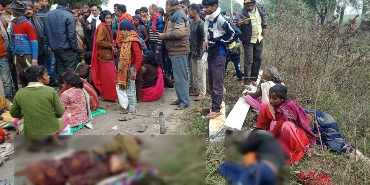 Pickup vehicle overturned many died in khaira mirzapur varanasi