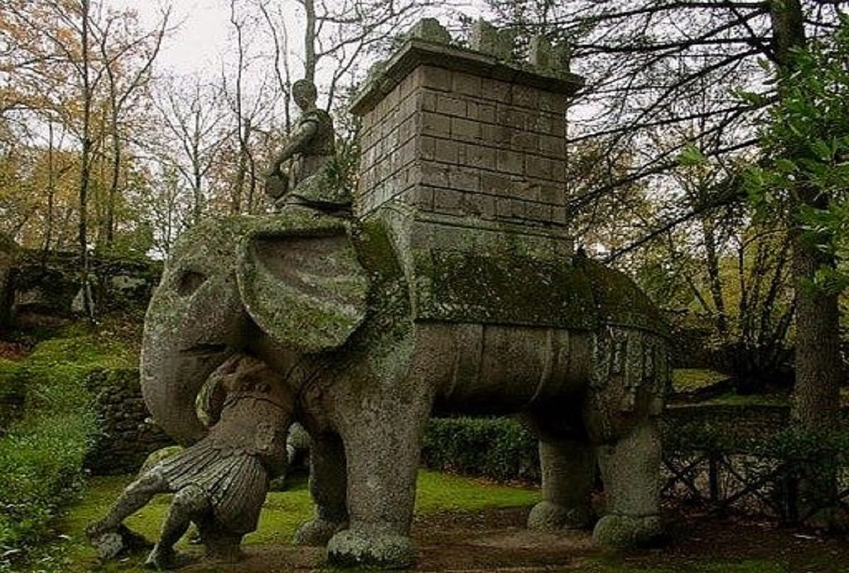 500 years old mysterious park of terrible monsters sacro bosco