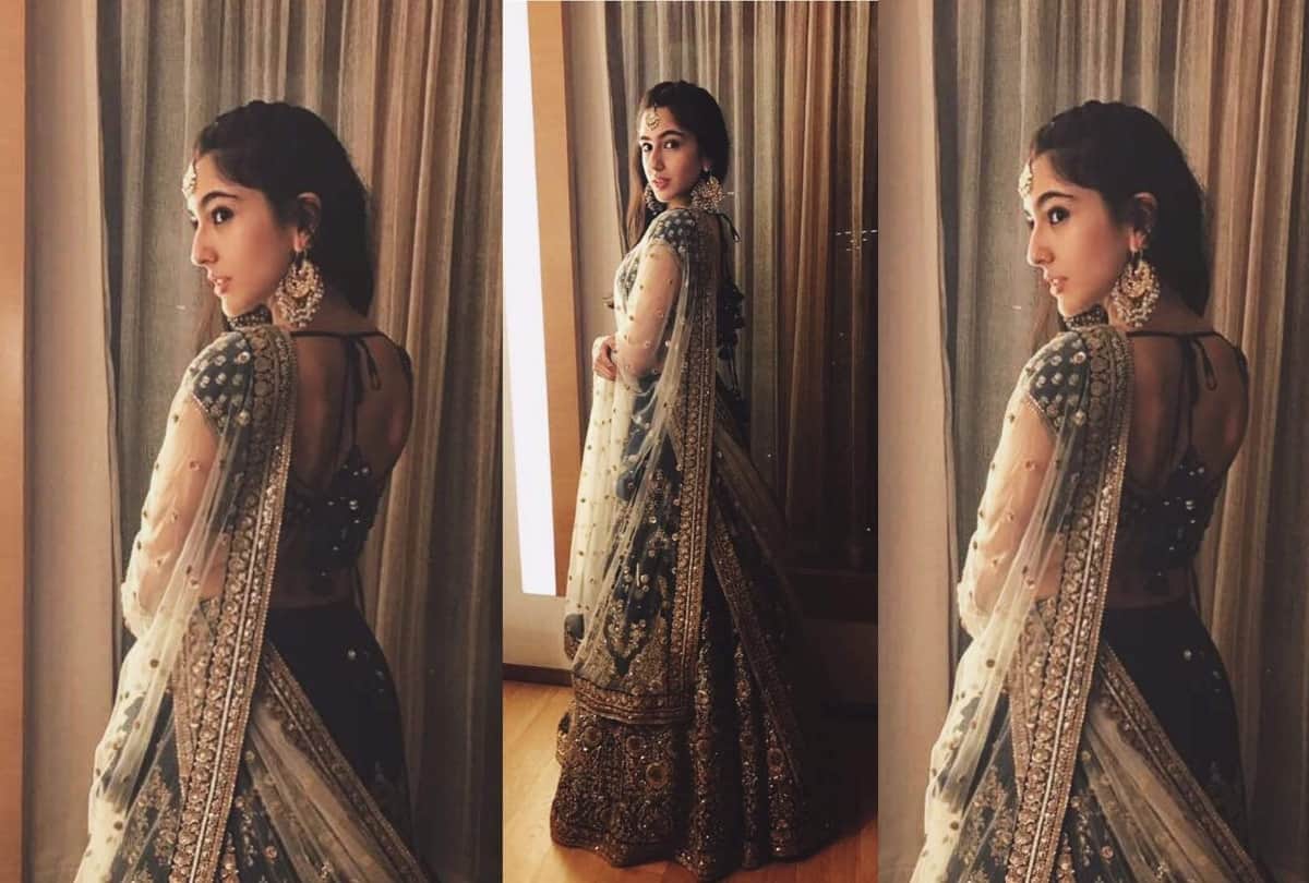 sara ali khan share photo in traditional bridal lehenga