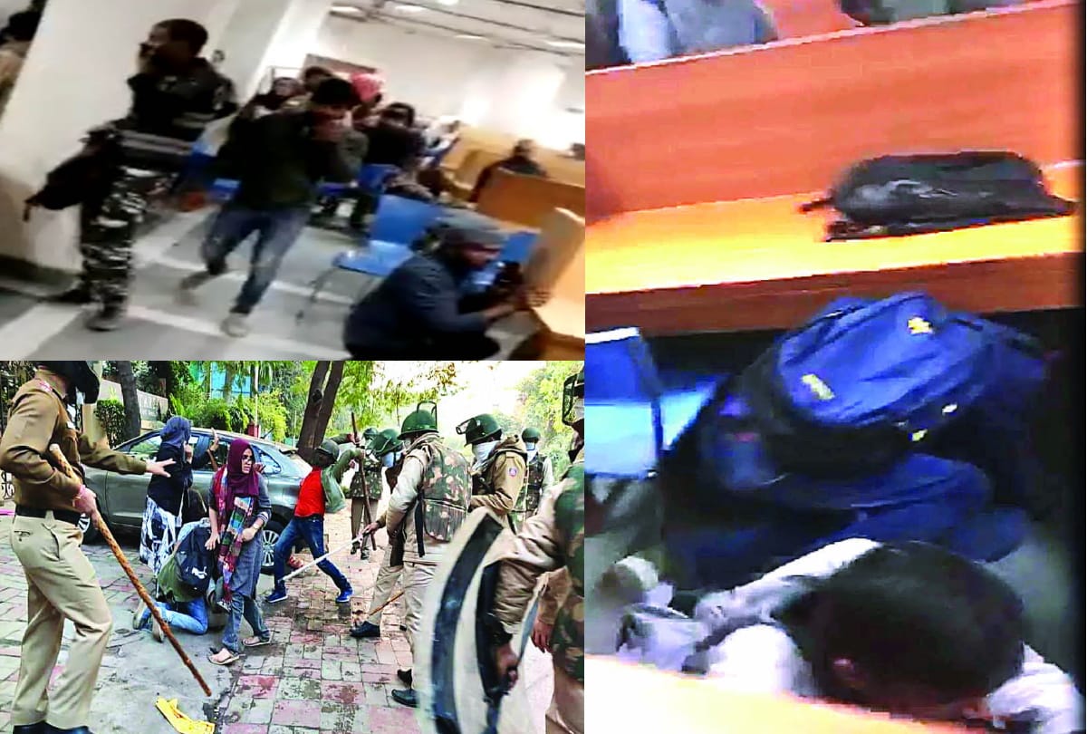 Jamia violence tear gas shells fired inside the library