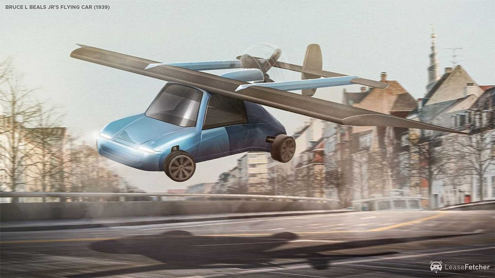 100 years old rendered based on original patents of real flying cars Since 1921