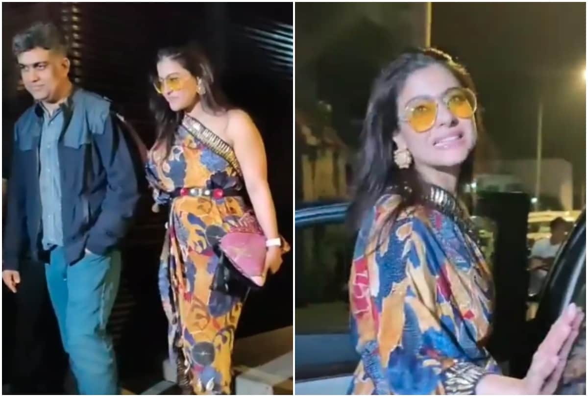 Kajol Oops Moment video viral almost enters the wrong car late night outside restaurant