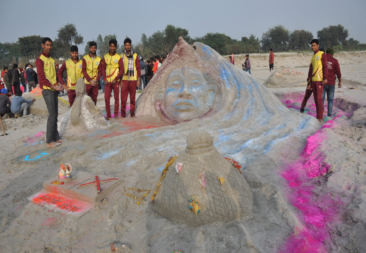 Students of Institute of Fine Arts CSJMU won the national level sand craft competition
