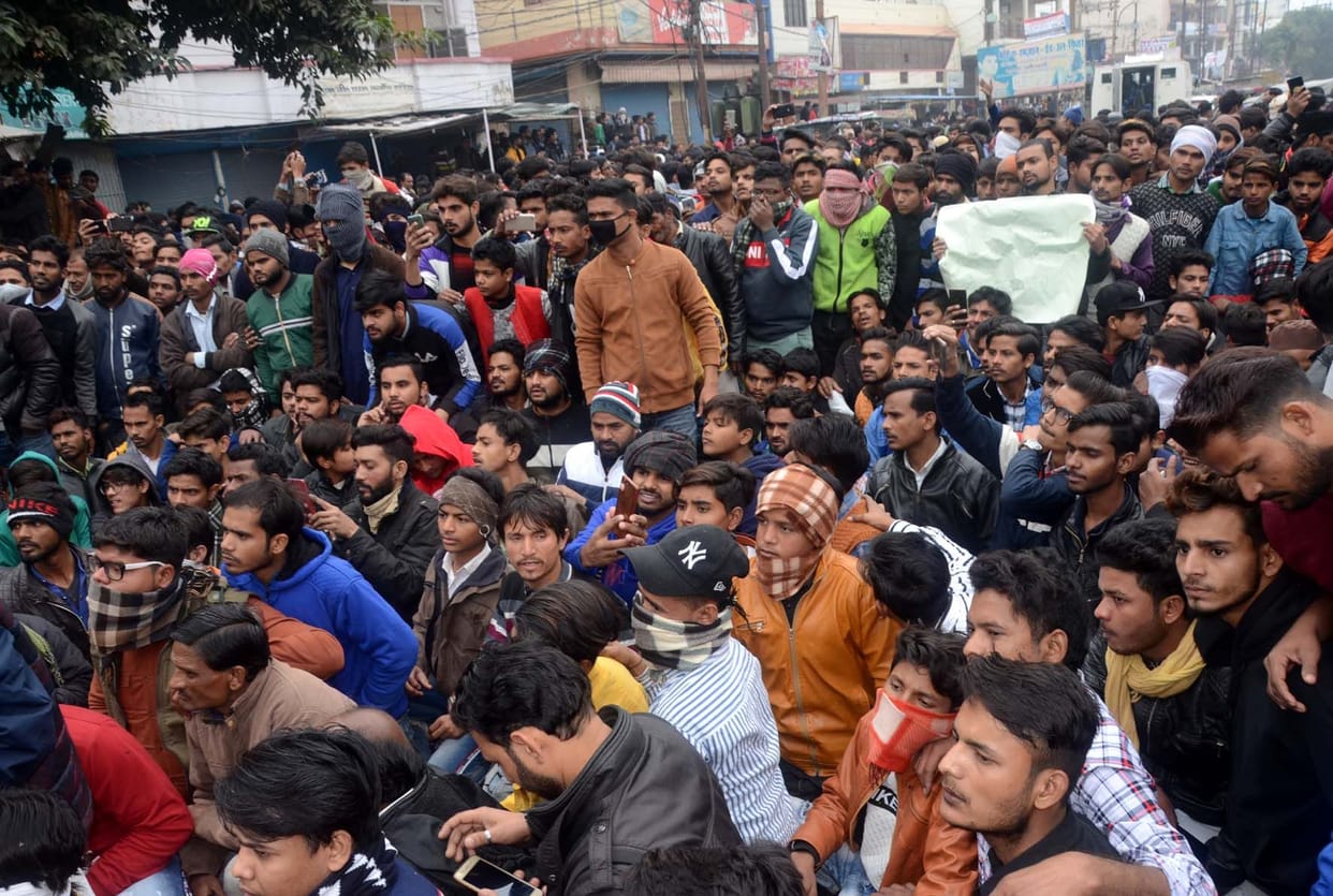 AMU's student protest spreed over city, rampage
