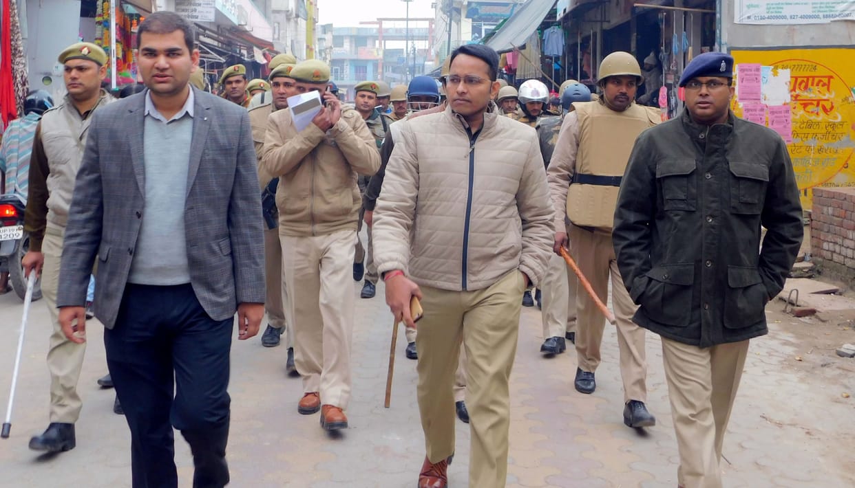 Alert in district, march done in Kairana
