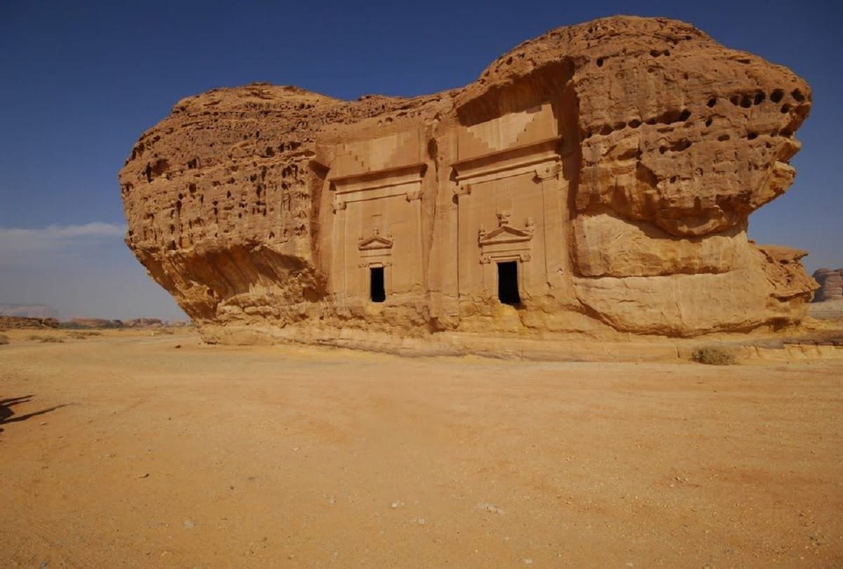 Deserted city of Saudi Arabia Madain Saleh where no one comes