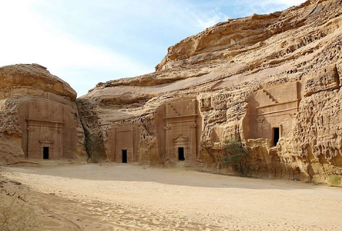 Deserted city of Saudi Arabia Madain Saleh where no one comes