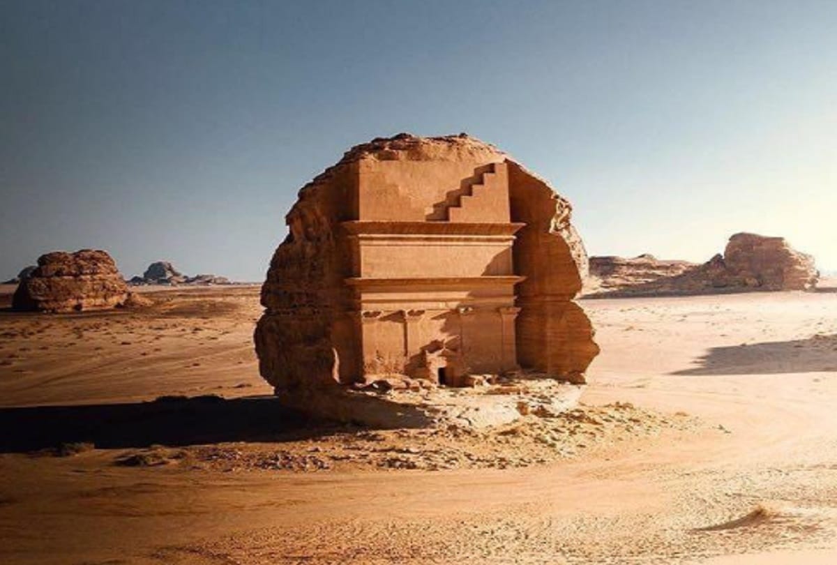 Deserted city of Saudi Arabia Madain Saleh where no one comes