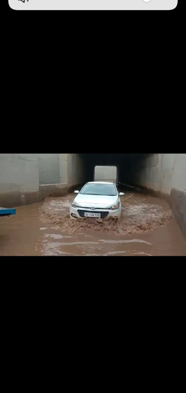Water filled in underpass, villagers warn of demonstration
