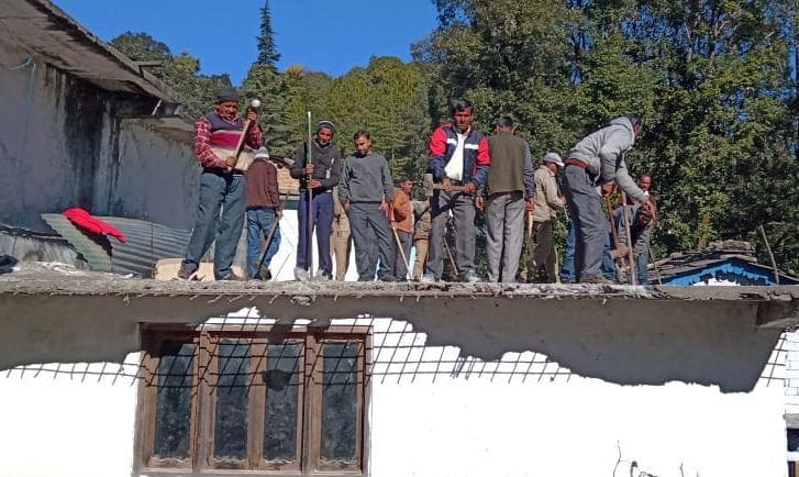 The administration demolished a house built on public land in Dharamghar