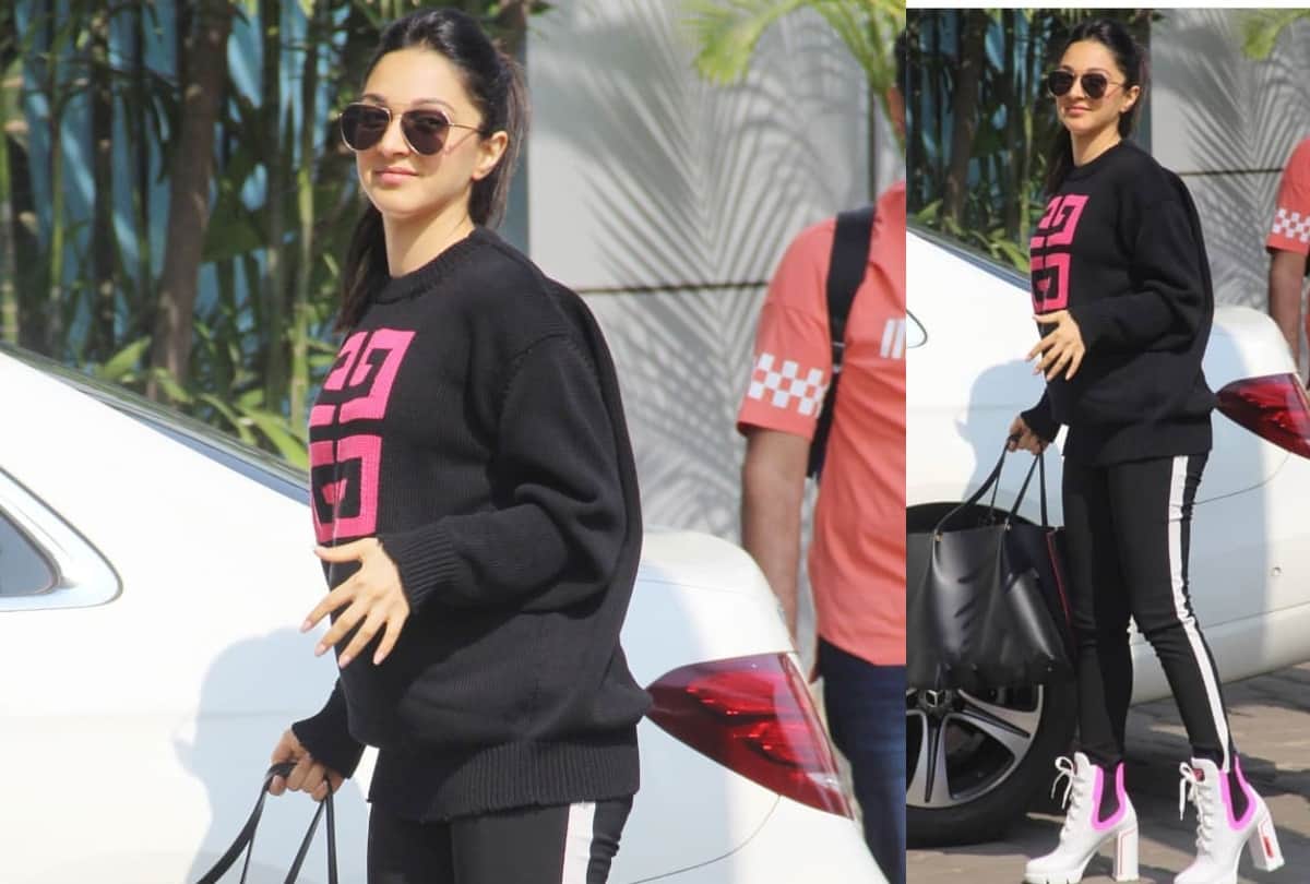 kiara advani seen at airport in quirky high heel boots rs 70k
