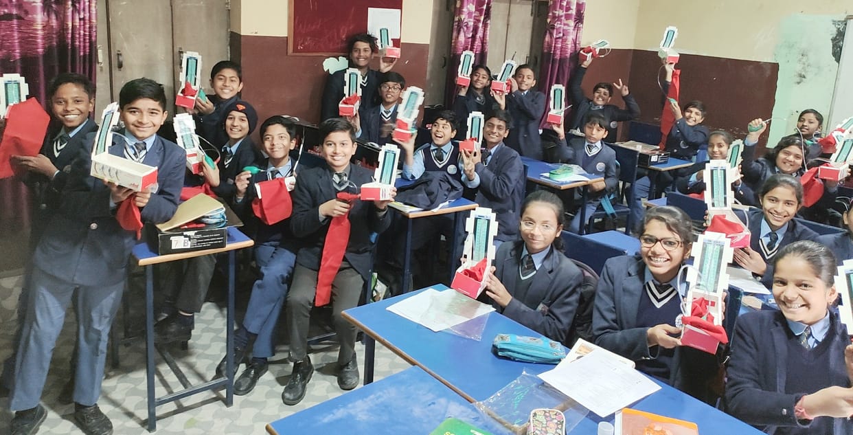 Training of blood pressure measuring machine given to students