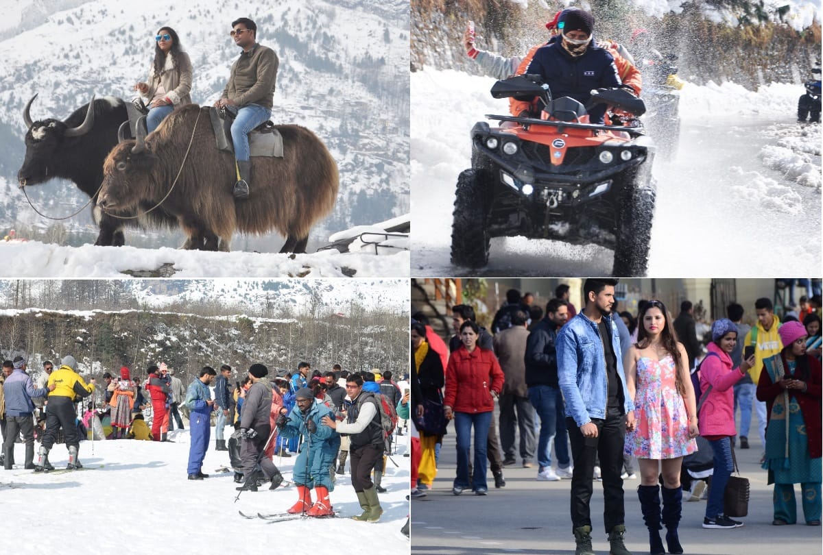 christmas and new year celebration in Shimla And Manali and Tourist in Solangnala