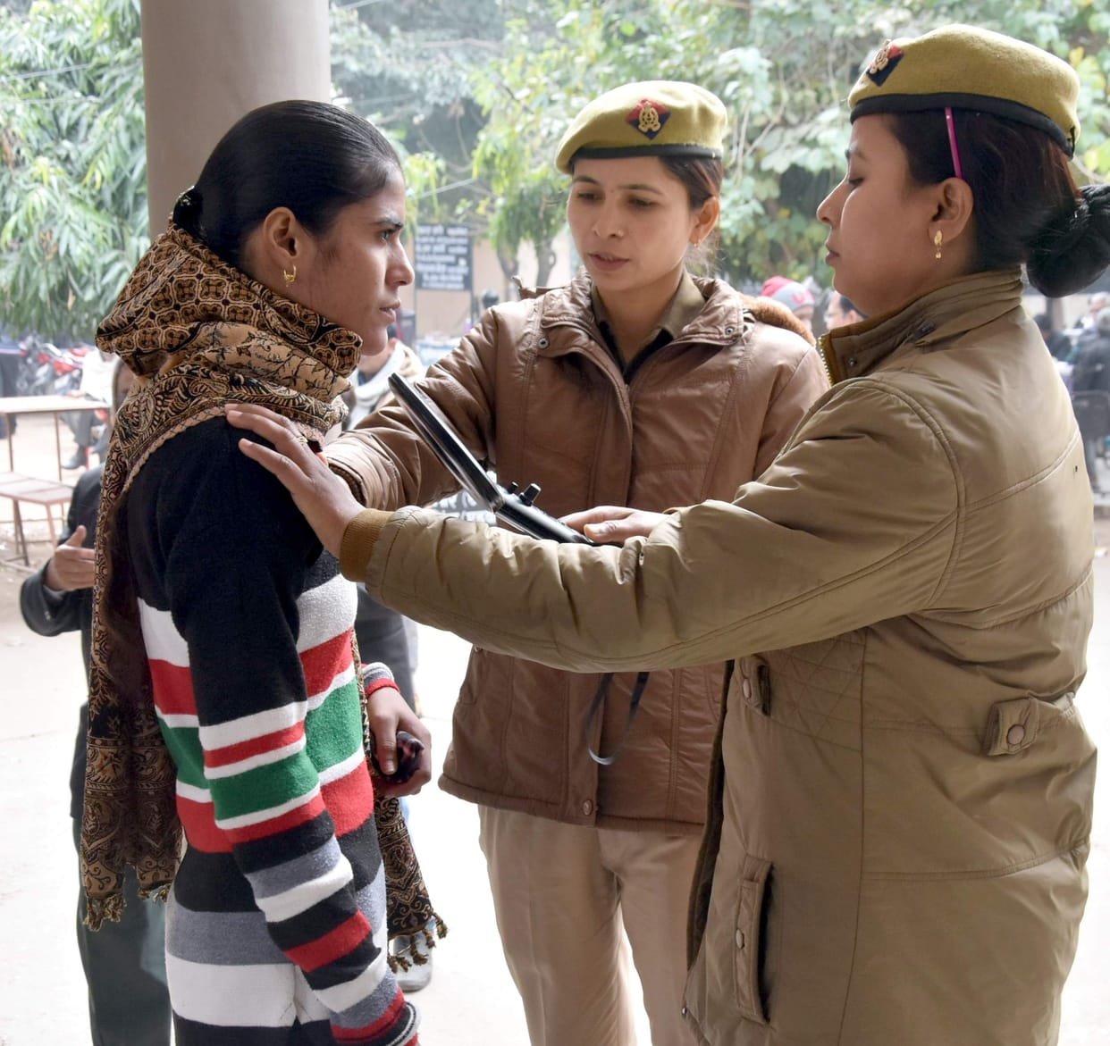 police alert in chandausi