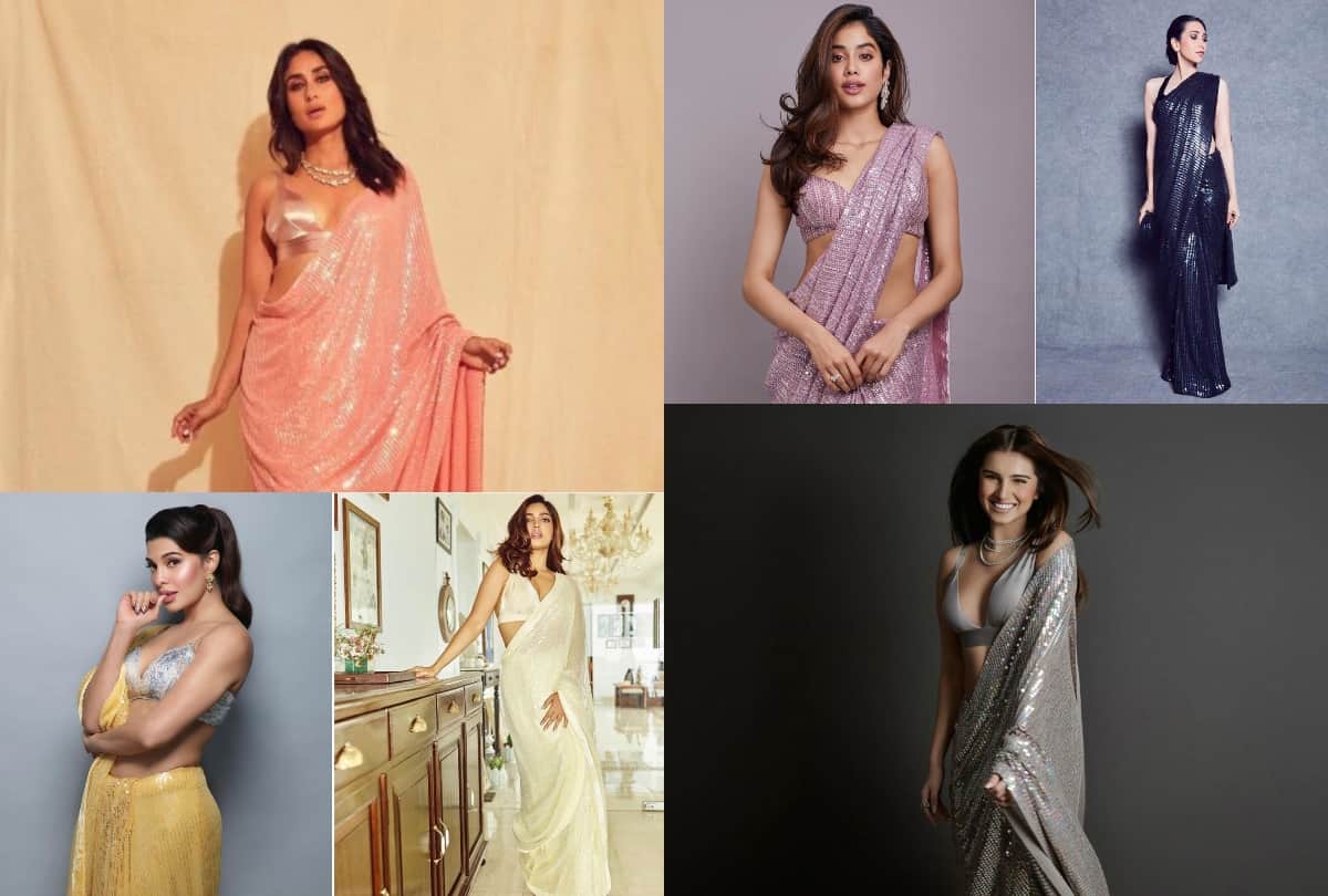 Year Ender 2019:kareena kapoor to jhanvi kapoor looks stunning in manish malhotra sequin saree