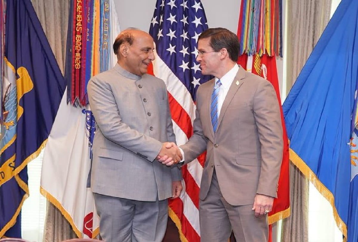 Defense Minister Rajnath singh visits US naval airport