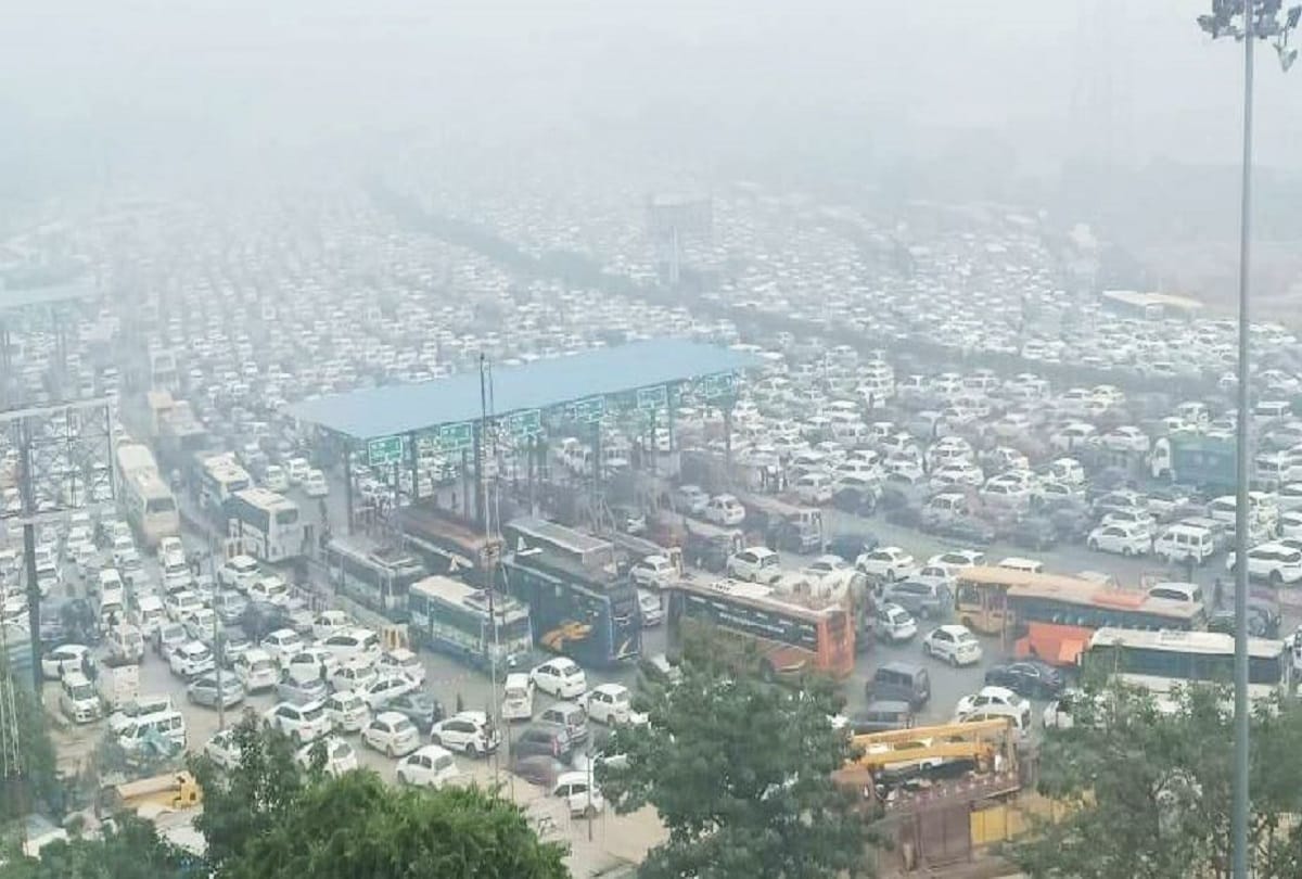 Heavy traffic jam On Delhi Gurugram NH8 road disturbed many people