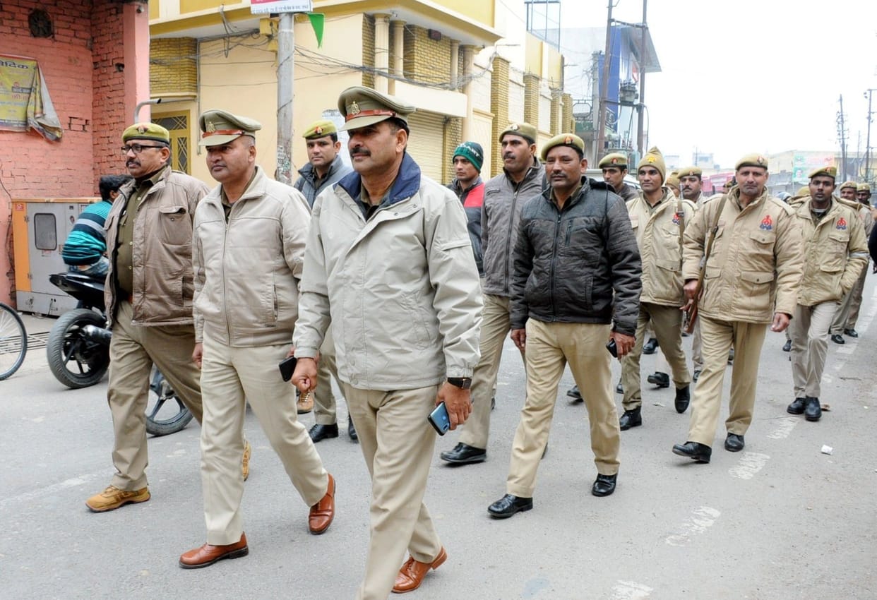 police alert in sambhal for cab