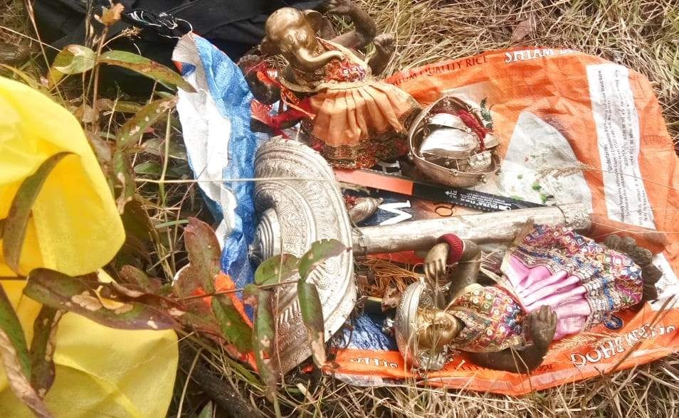 Theft at Chandika Temple, stolen recovered from forest