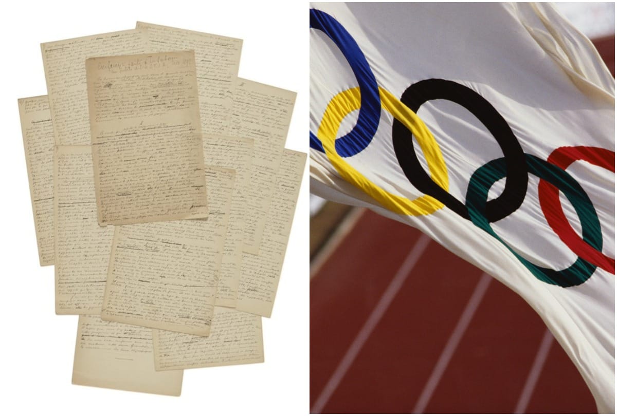 Modern Olympics manifesto sold at auction in 62.40 Crore