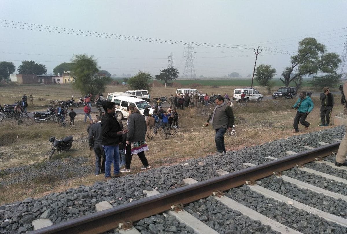 stray animals hit by Rajdhani Express in agra