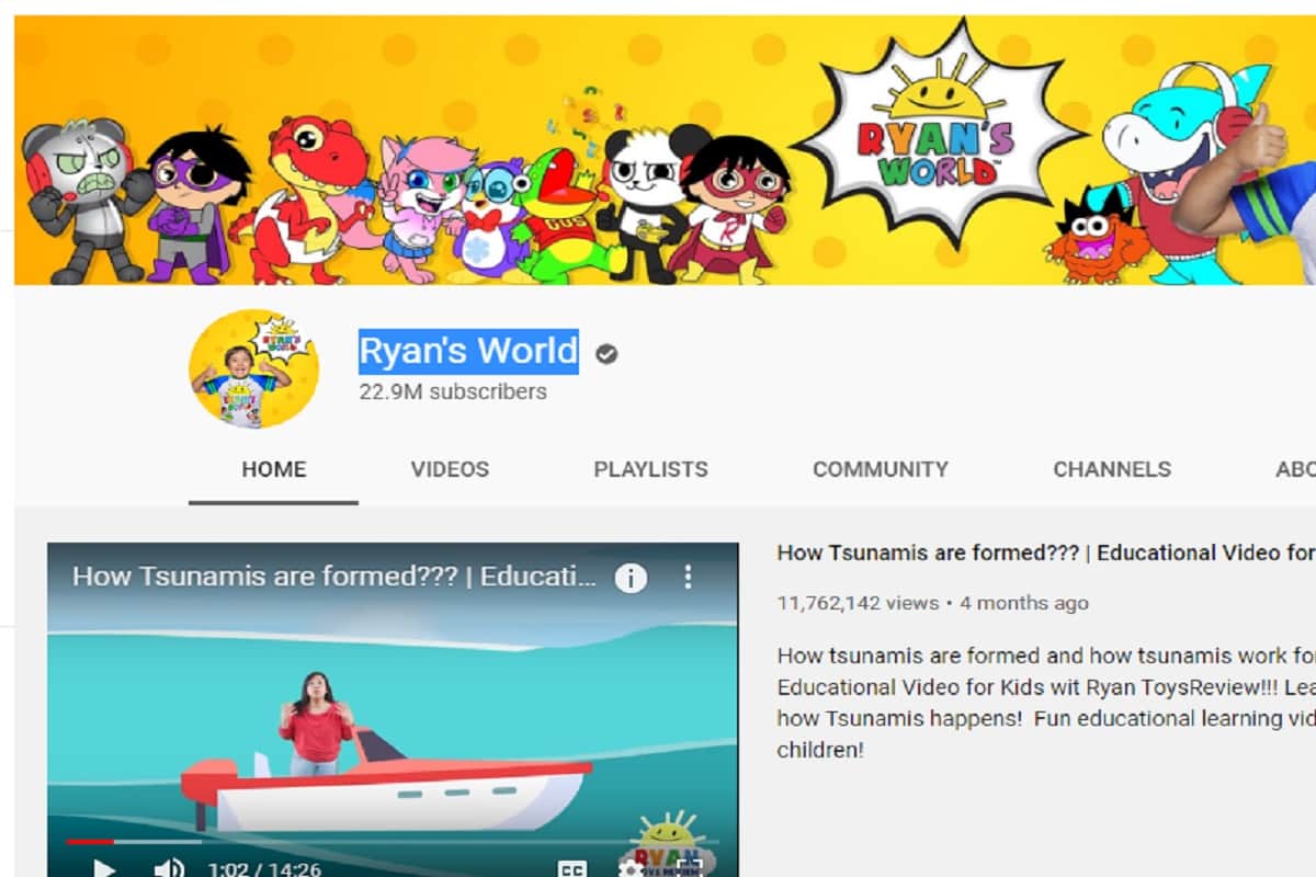 Eight Year Old Ryan Kaji become Highest Paid YouTuber in 2019 Earns 26 Million