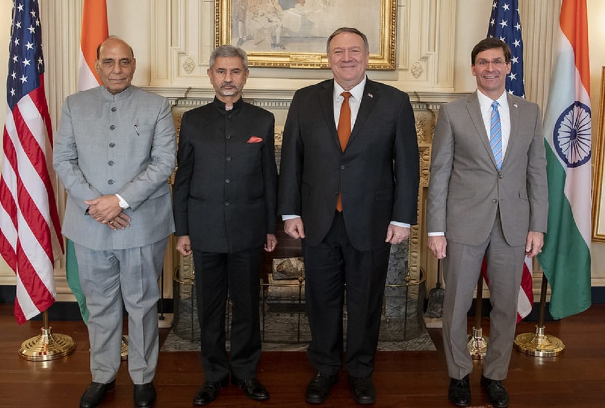 US 2 plus 2 dialogue with India discuss terrorism and sign three industrial and security agreement