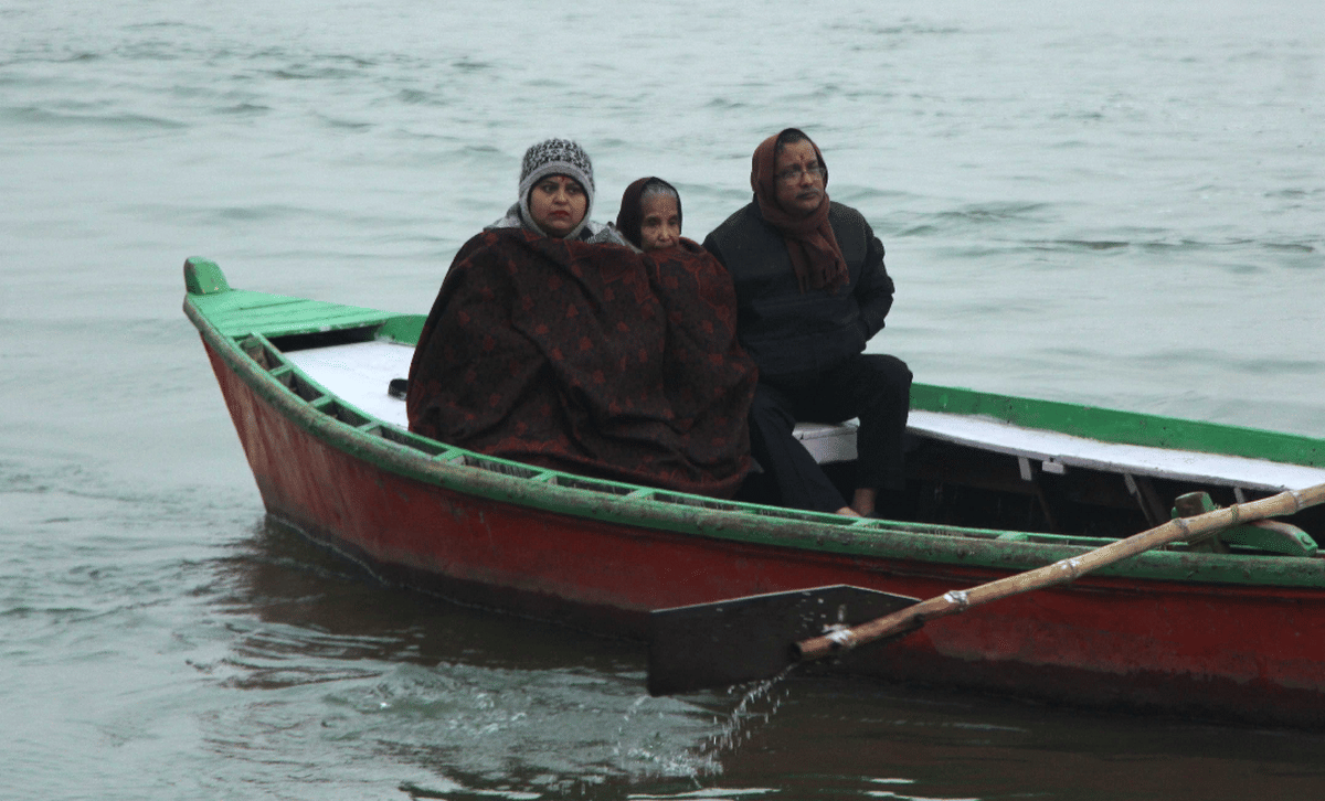 Eight degree temerature in varanasi cold winter weather