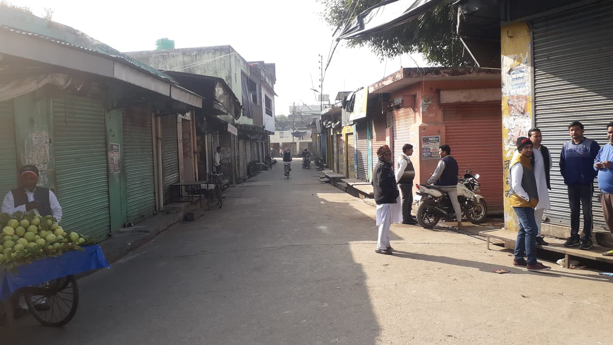 Muslim community expressed opposition by keeping the establishment closed