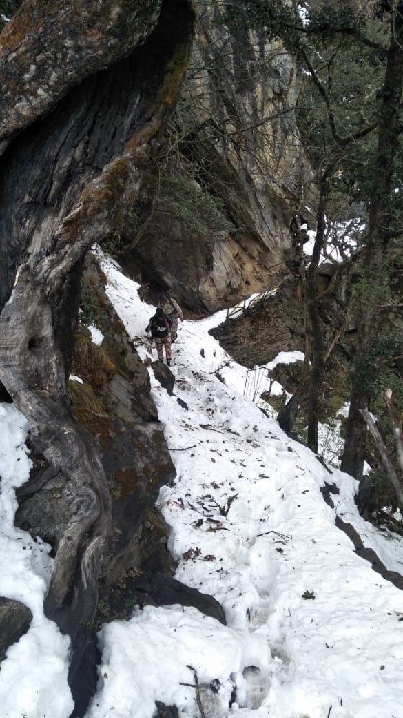 ITBP jawans reached Lillam 18 km away