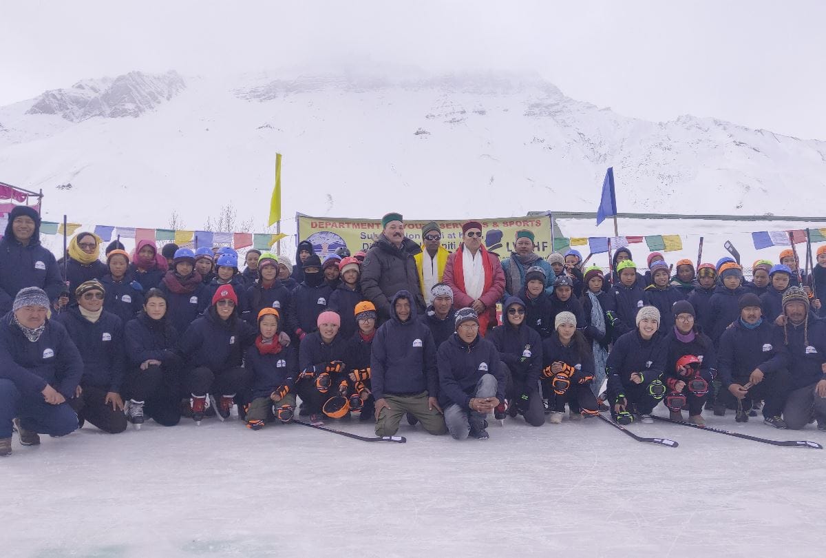 Ice hockey coaching camp and tournament in kaza in lahaul spiti in himachal pradesh