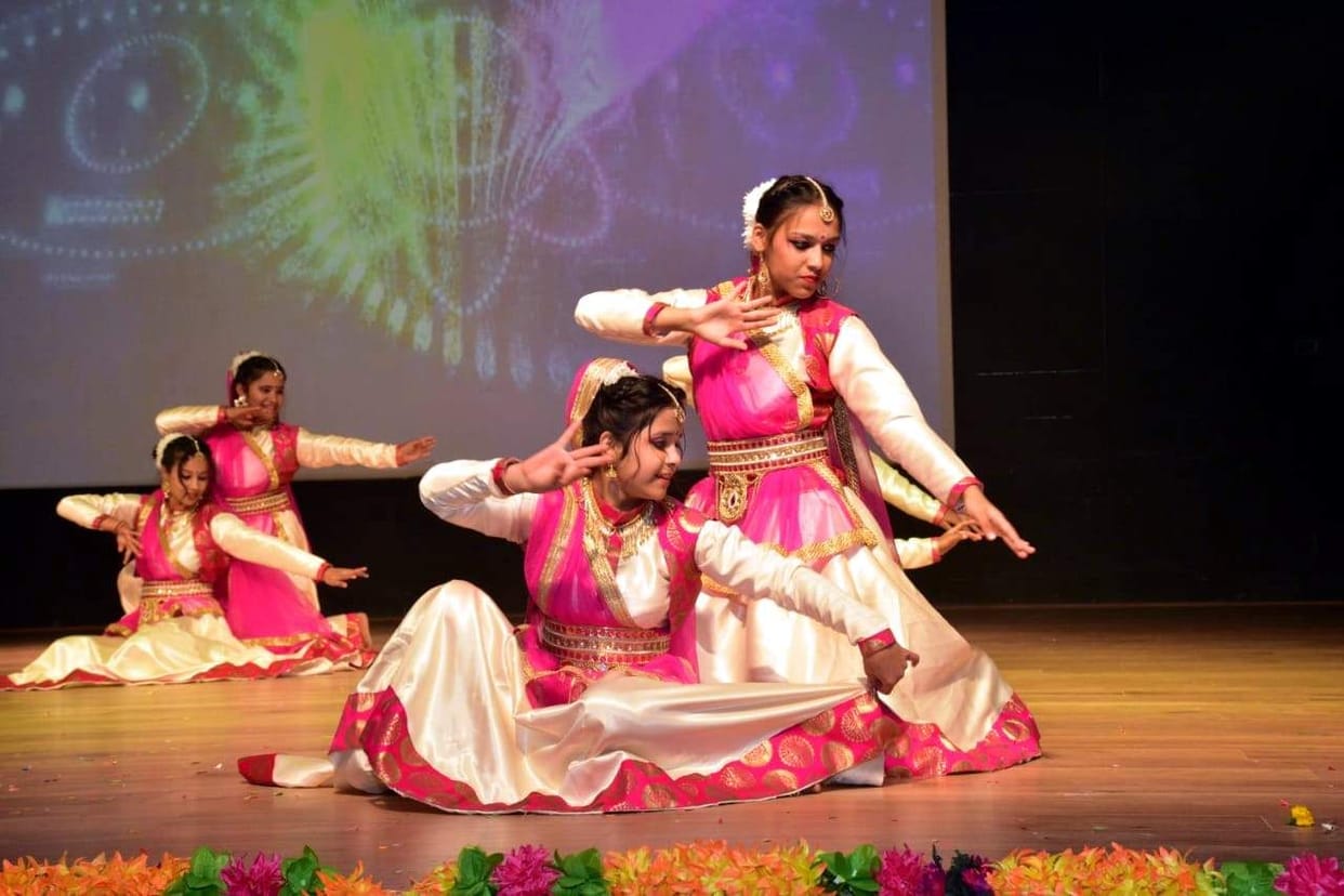 Students presented cultural programs on the annual festival