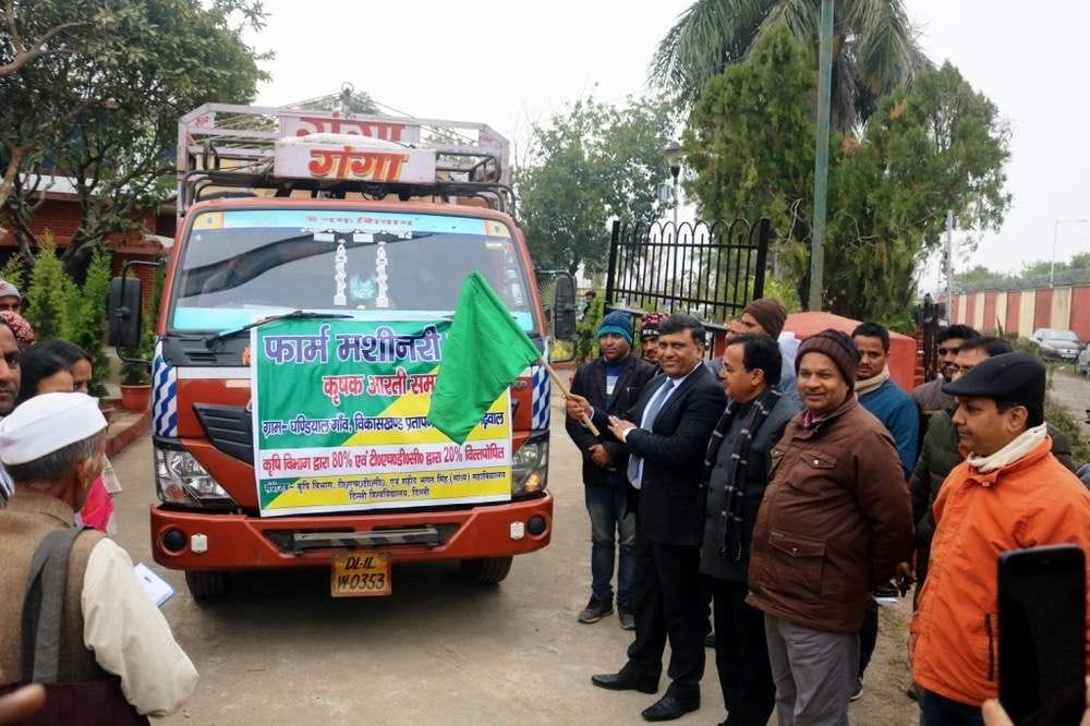 Farm machinery equipment was flagged off