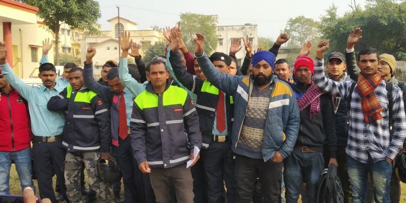 Protest In Employement Office