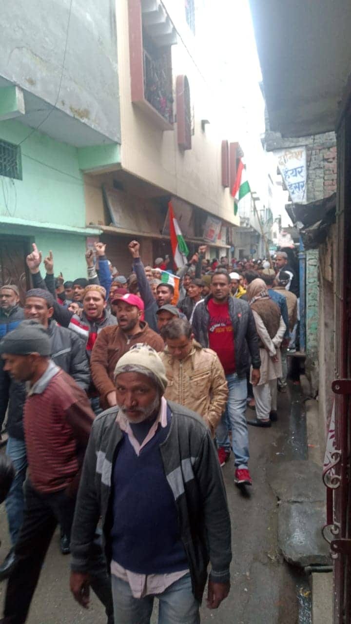 CAA Protest in haldwani huge rush of protester