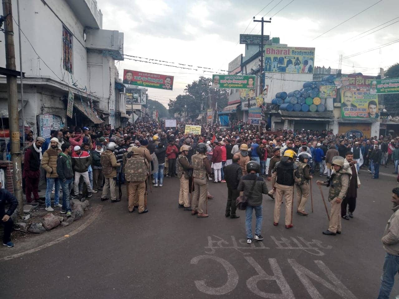 CAA Protest in haldwani huge rush of protester