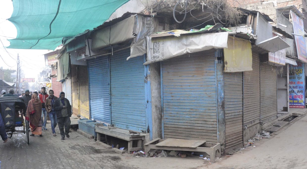 shops closed due to demonstration