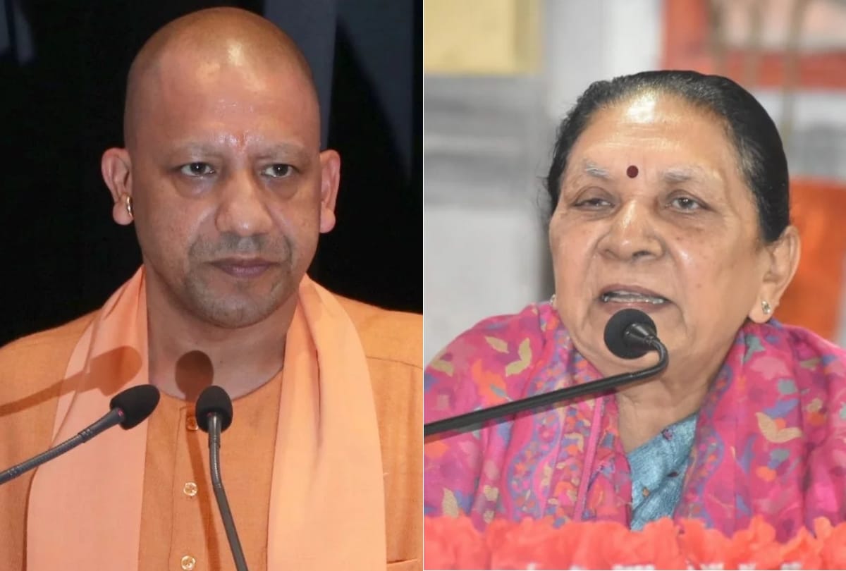 cm yogi meets governor anandiben patel.